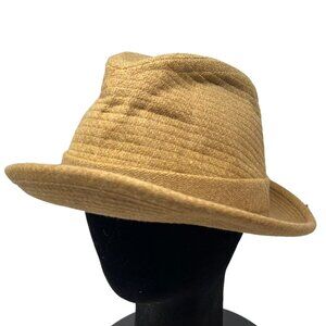 Dobbs Fifth Avenue New York Mens 7 3/8 Fedora Hat Cap Vintage Retro Tan Designer